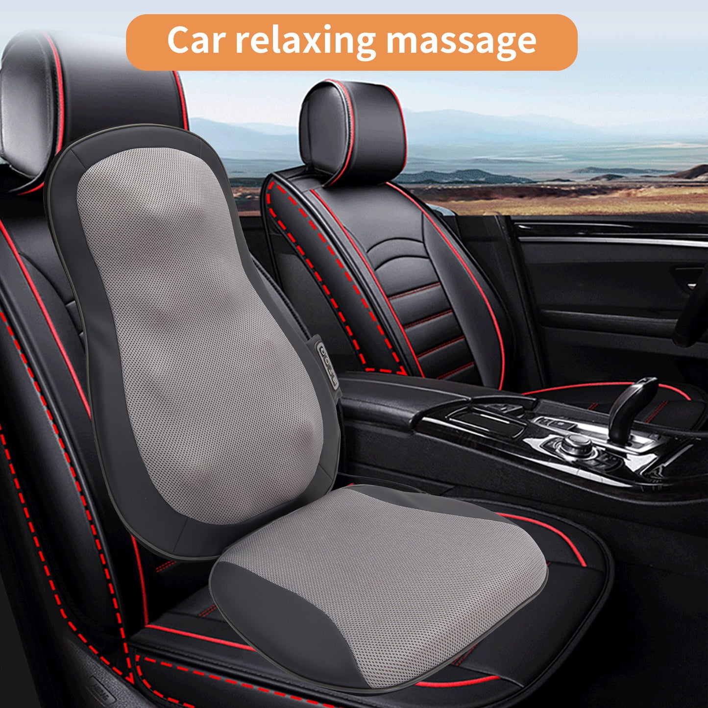 12 Massage Nodes, Full Set Massage Pad, Thai Massage Car Cushion - Gray Daily Nest