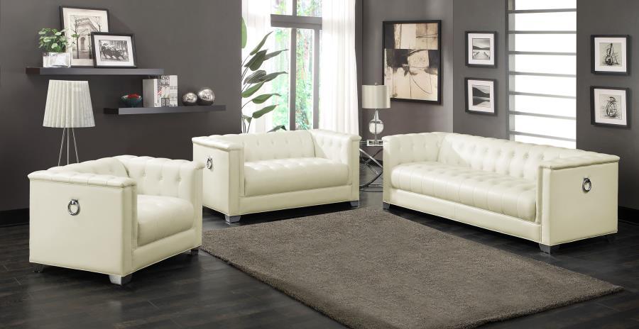 Chaviano - Upholstered Track Arm Sofa Set CoasterElevations