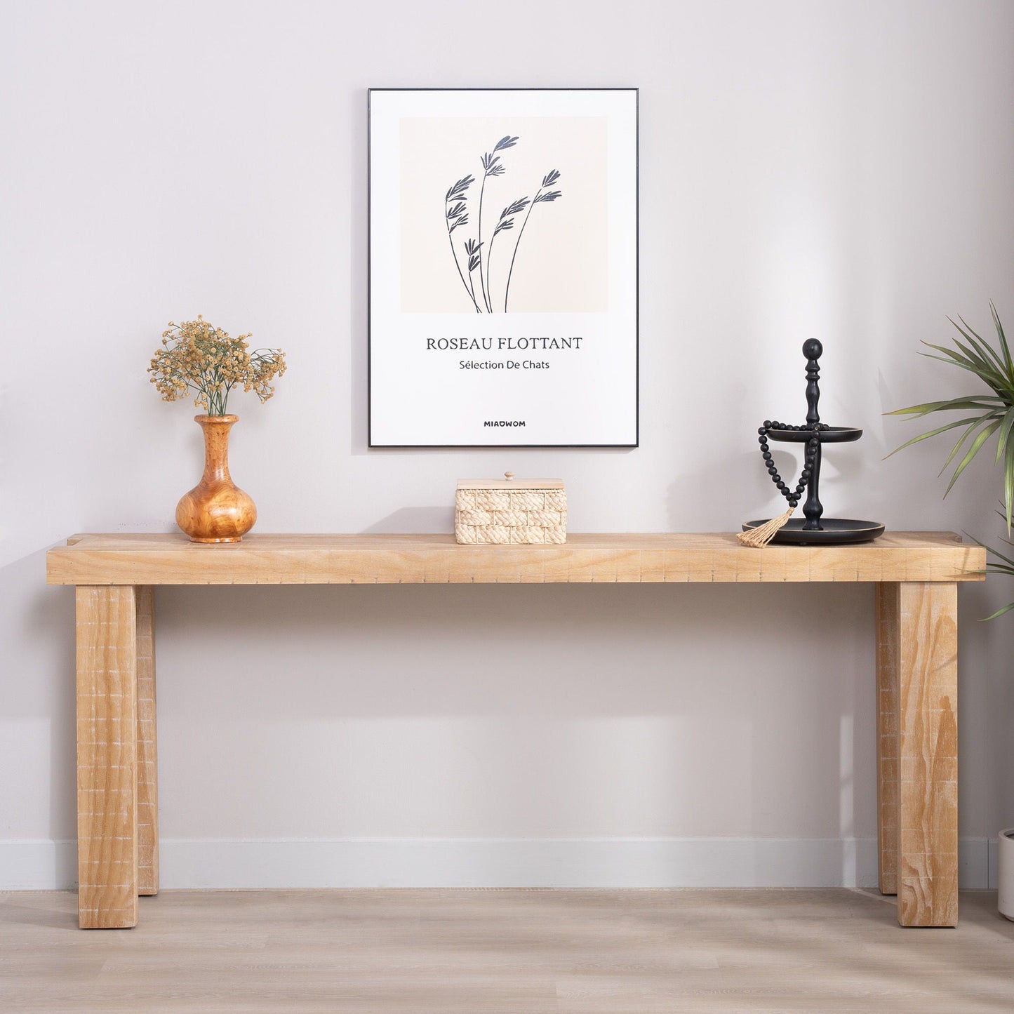 Console Table, Entryway Table With Design, Long Narrow Sofa Table For Living Room - Multi Home Essentials