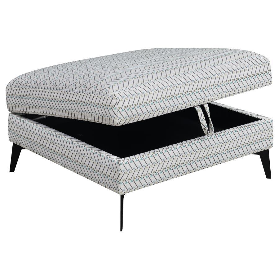 Clint - Square Upholstered Tufted Storage Ottoman - Aloe CoasterEveryday