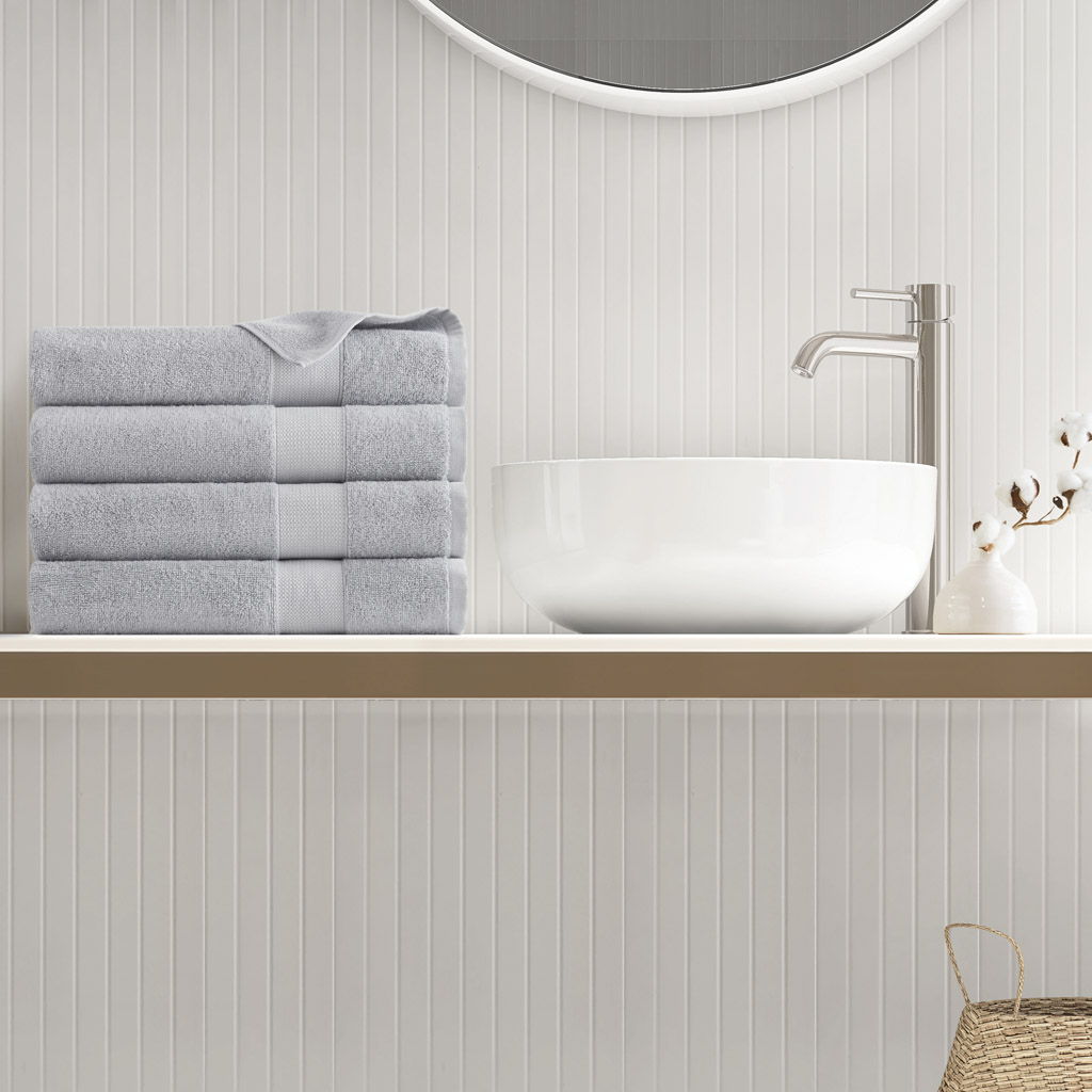 Premium Turkish Cotton 500GSM Plush Towel Set - Light Gray Super Listing