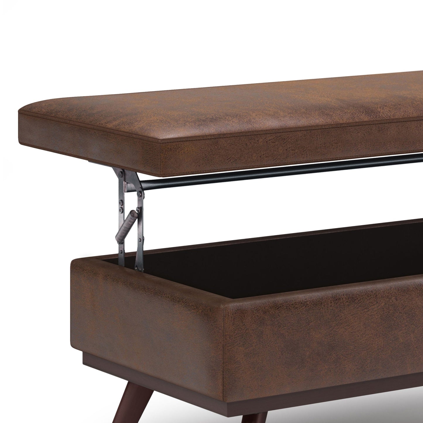 Owen - Lift Top Large Coffee Table Storage Ottoman, Mid Century Style Simpli-Home