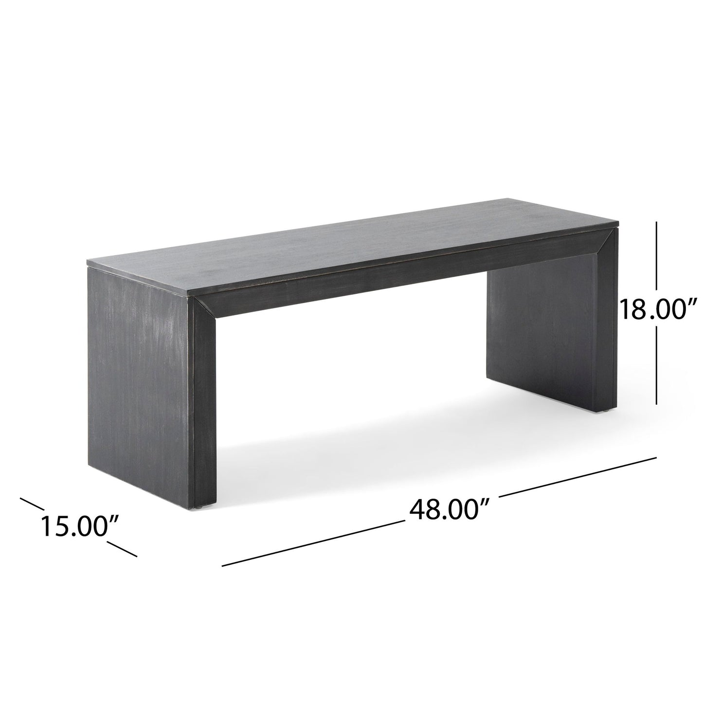Acacia Wood Dining Bench, Farmhouse Style Noble House