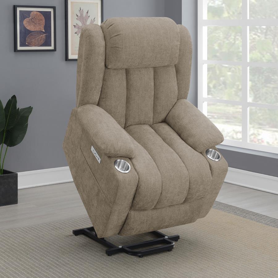 Houston - Upholstered Power Lift Recliner Chair CoasterEveryday
