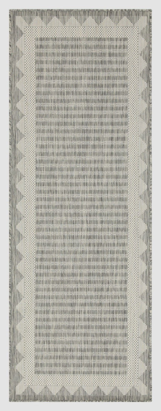 Sunshine - 2'7" X 7'3" Indoor, Outdoor Area Rug, Polypropylene - Silver Icona Home Decor