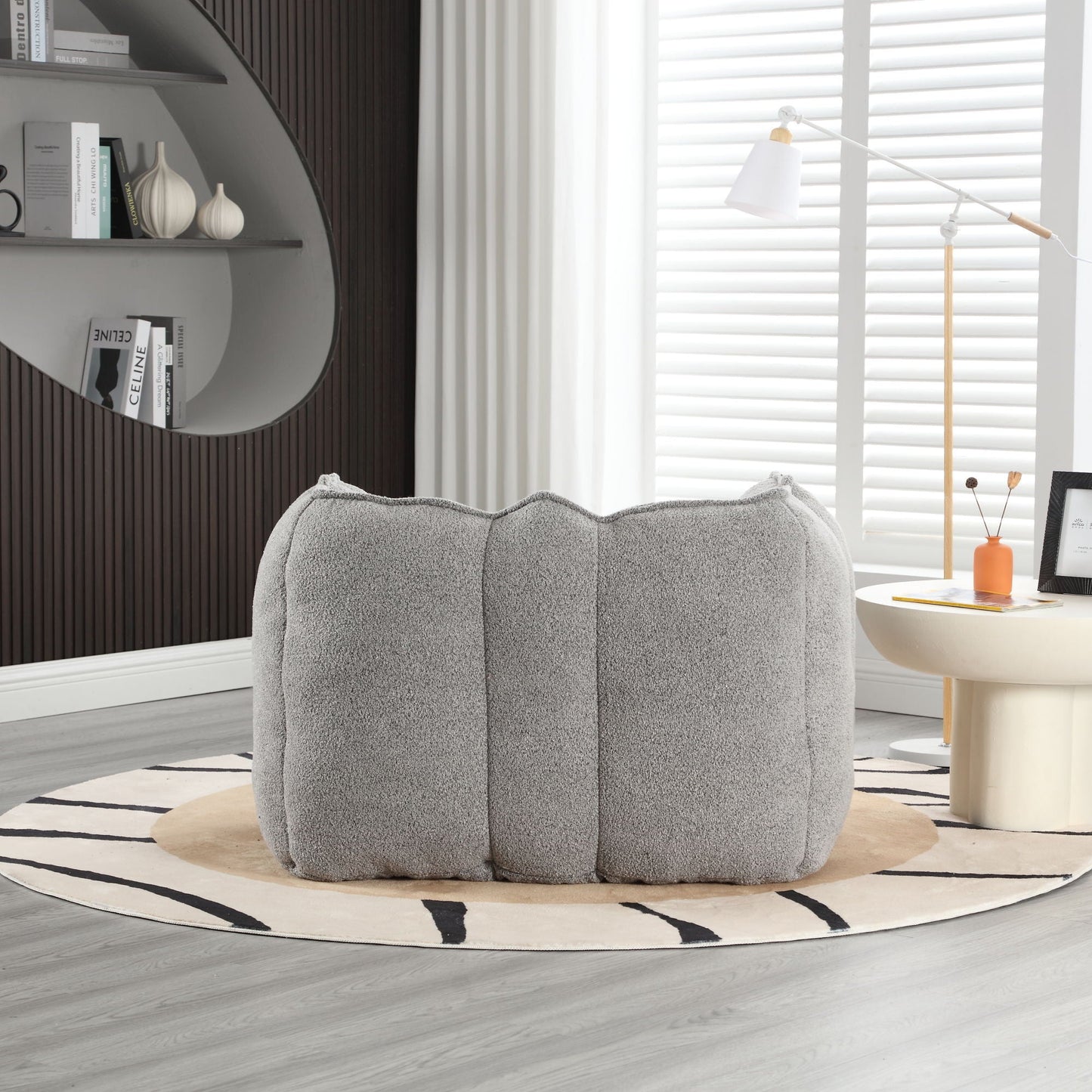 Soft Chenille Bean Bag Chair With High Resilient Foam Home Essentials