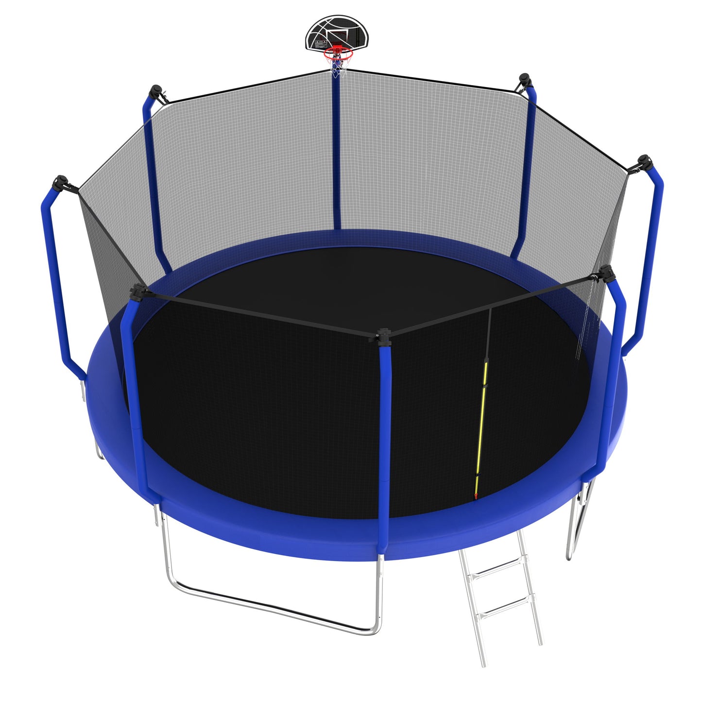 Trampoline With Basketball Hoop, Astm Approved Reinforced Type Outdoor Trampoline With Enclosure Net Daily Nest