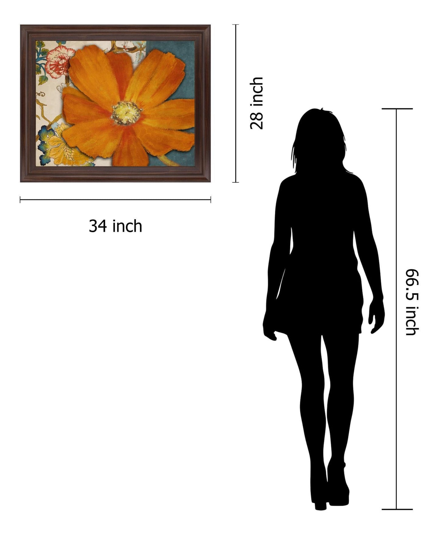 Golden Petal Burst - 28" x 34" Framed Wall Art Classy Art