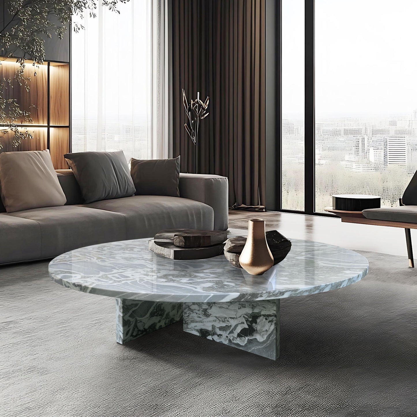 Luxury Coffee Table With Unique Veining, Unique Stone Design Home Essentials