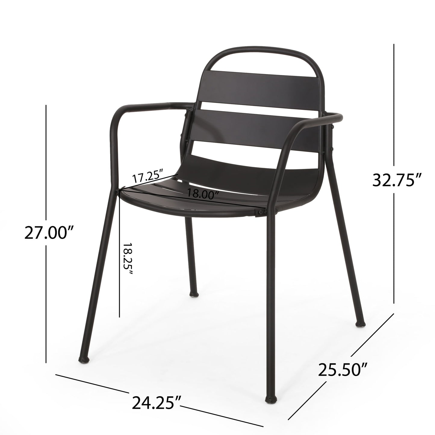 Terra Nova - Bistro Set - Matte Black Noble House