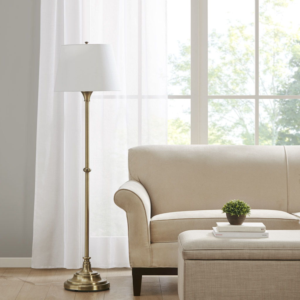 Aelorian - Floor Lamp 59"H - Antique Brass Hampton Hill