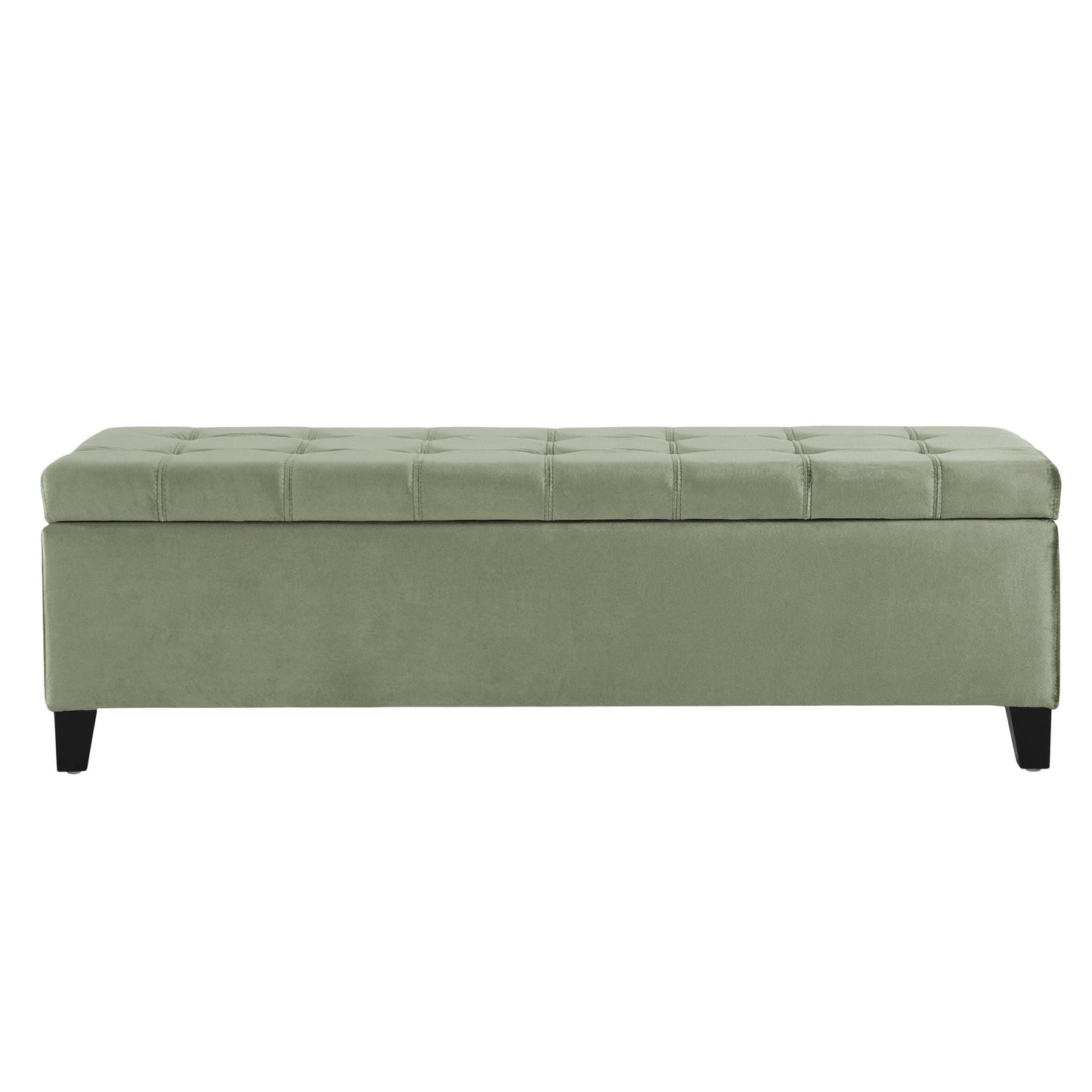 Wendover - Elegant Velvet Tufted Storage Bench With Lift-Up Top And Birch Wood Legs Noble House