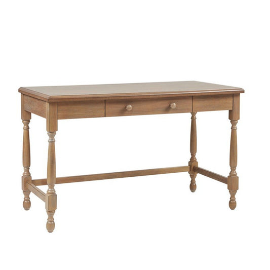 Tabitha - Desk With Drawer And Turned Legs - Natural JLA
