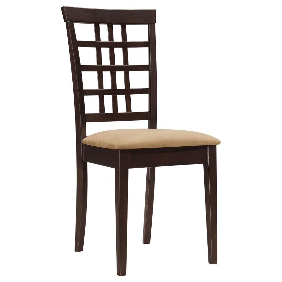 Kelso - Lattice Back Dining Side Chair (Set of 2) - Cappuccino CoasterEveryday