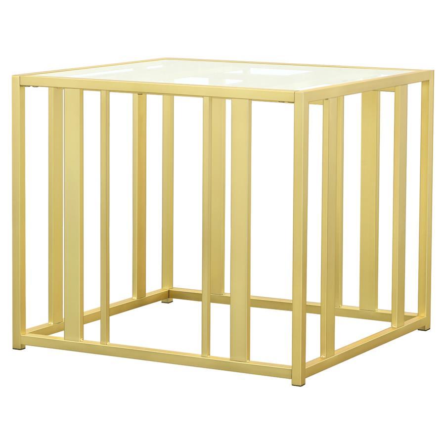 Adri - Rectangular Glass Top Side End Table Coaster Fine Furniture