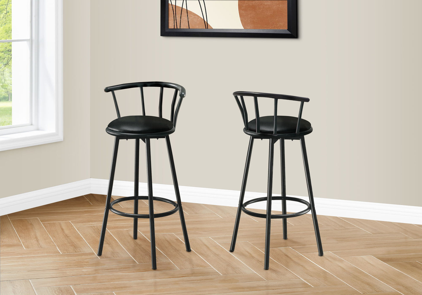 Swivel Stool Bar Height, Stylish Design Contemporary & Modern (Set of 2) 8th Street