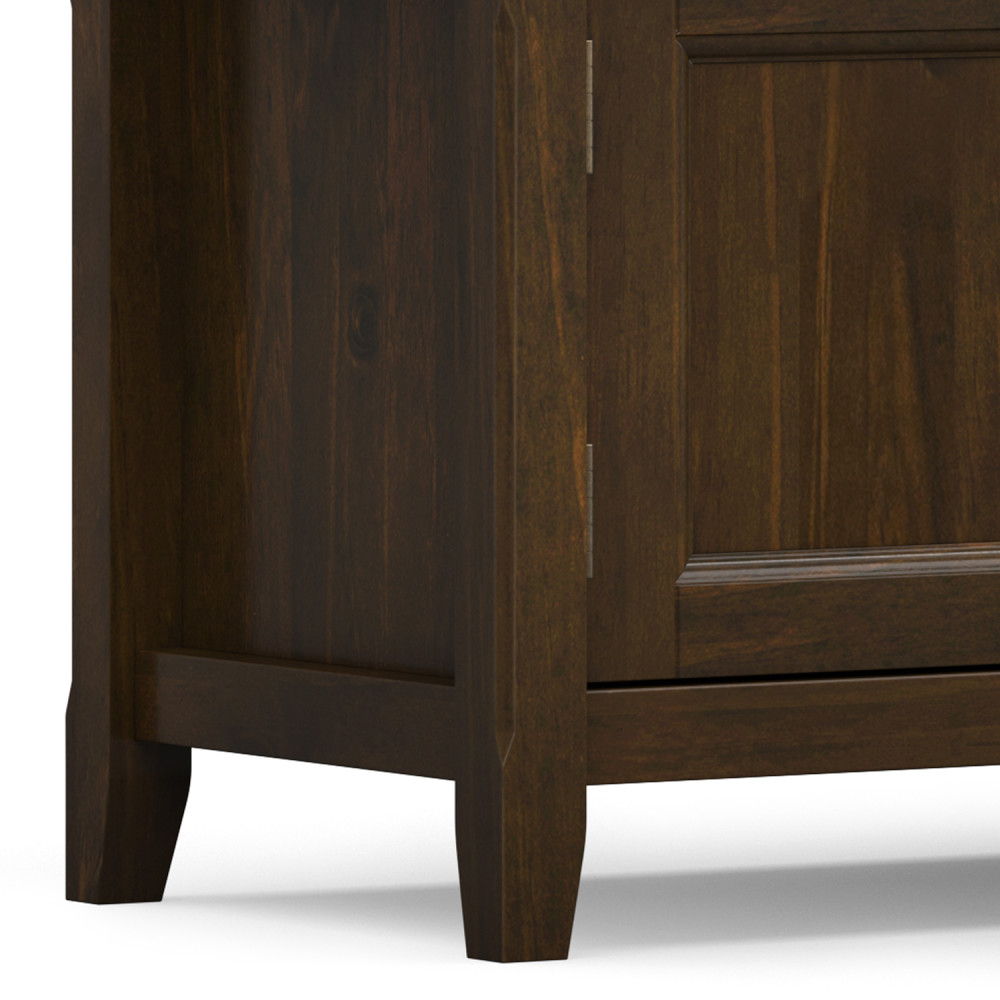 Burlington - Low TV Media Stand - Mahogany Simpli-Home