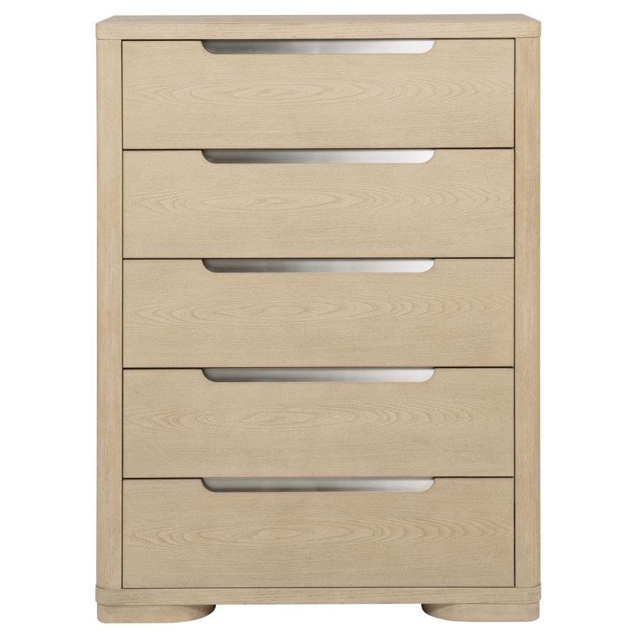 Ladera - 5-Drawer Bedroom Chest Of Drawers - Light Elm Coaster Fine Furniture