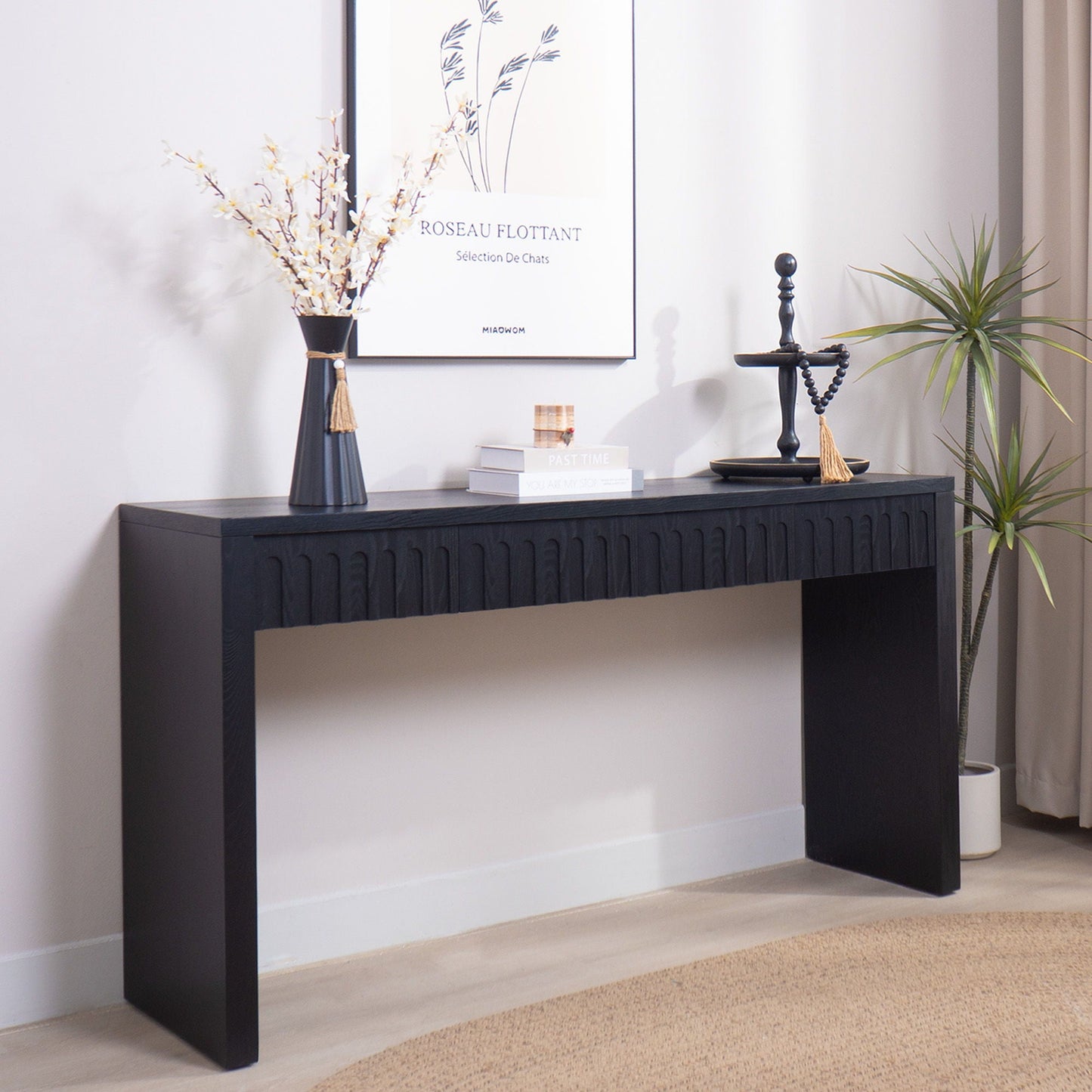 Modern Console Table With 4 Drawers, Entryway Table Home Essentials