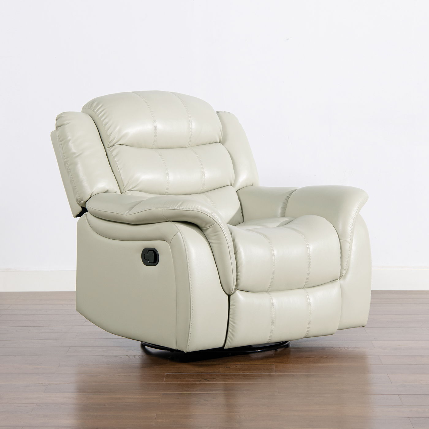Rover - Swivel Glider Push Back Manual Recliner Arm Chair - Parchment Cream Off-White Jennifer Taylor Home
