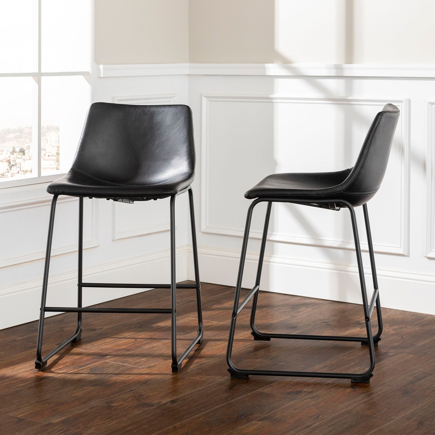 Industrial Counter Stools (Set of 2) Walker Edison