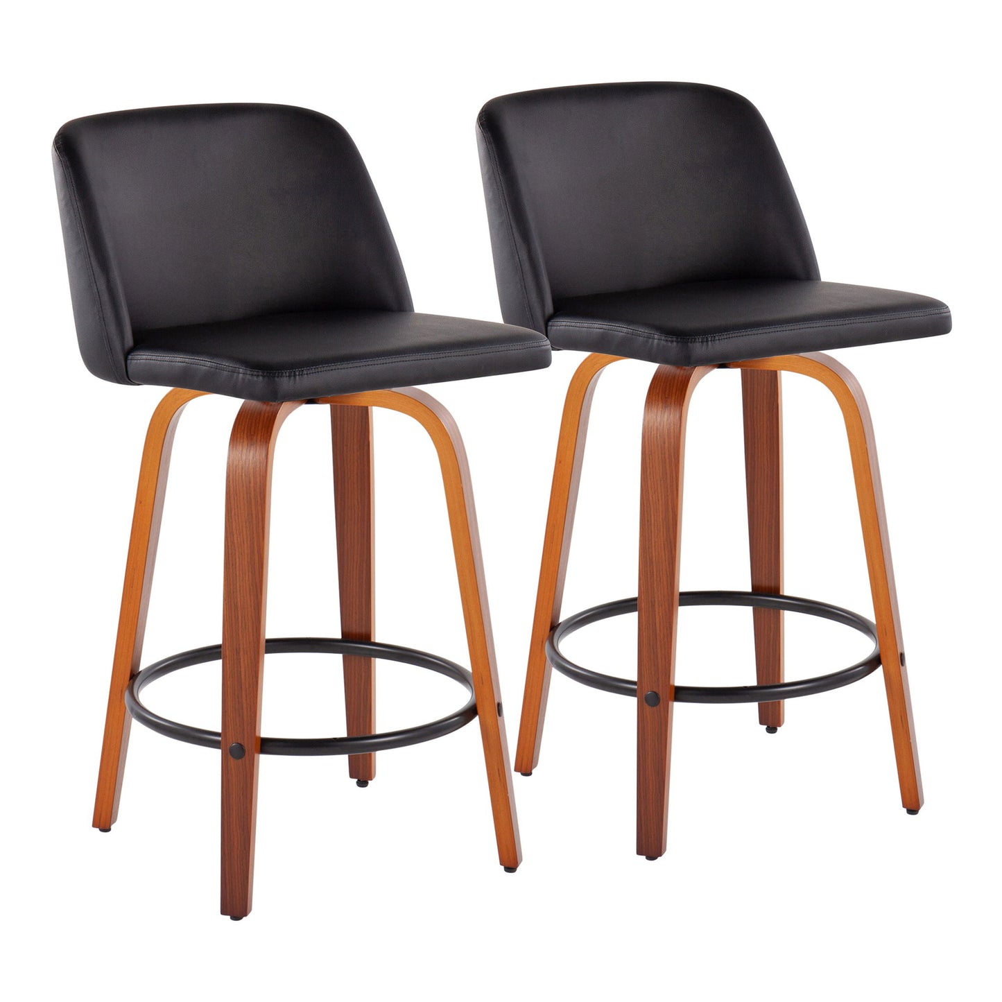 Toriano - Mid Century Modern, Counter Stool (Set of 2) Lumi Source