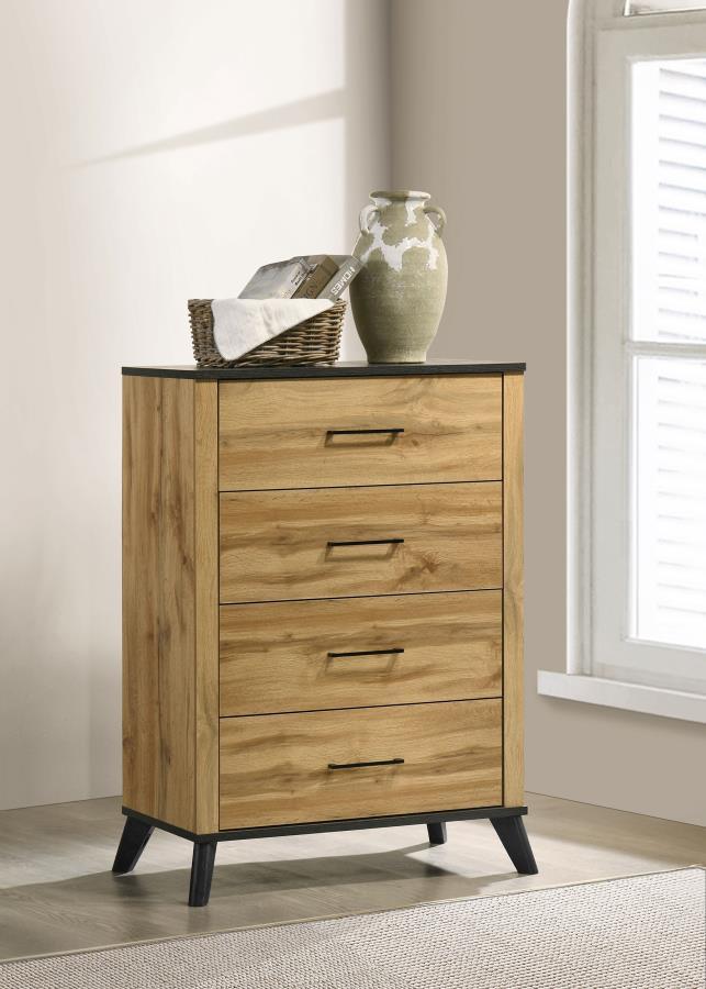 Kaywood - 4-Drawer Bedroom Chest Of Drawers - Natural Pine Coaster Fine Furniture