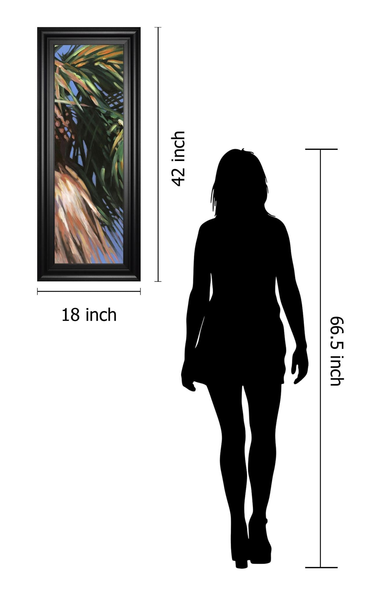 Wild Palm Il By Suzanne Wilkins - Framed Print Wall Art - Green Classy Living