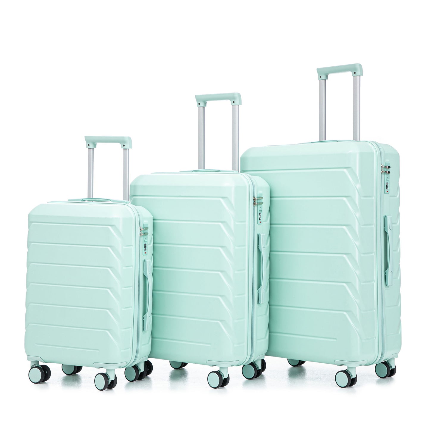 3 Pieces Set 20" / 24" / 28" Spinner Wheel Luggage With Combination Lock Daily Nest