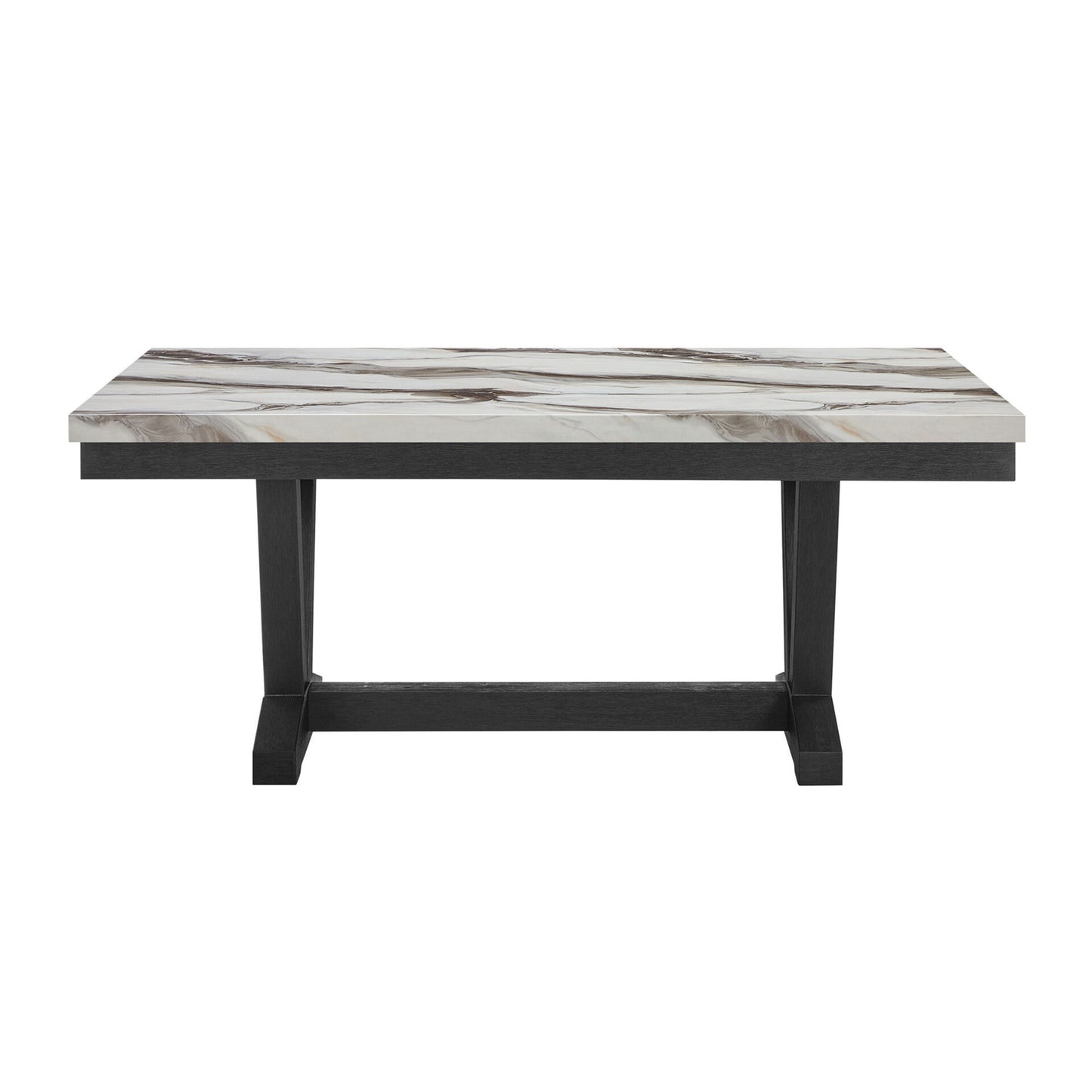 Panda - Dining Table And Trestle Base - Black Global Furniture USA