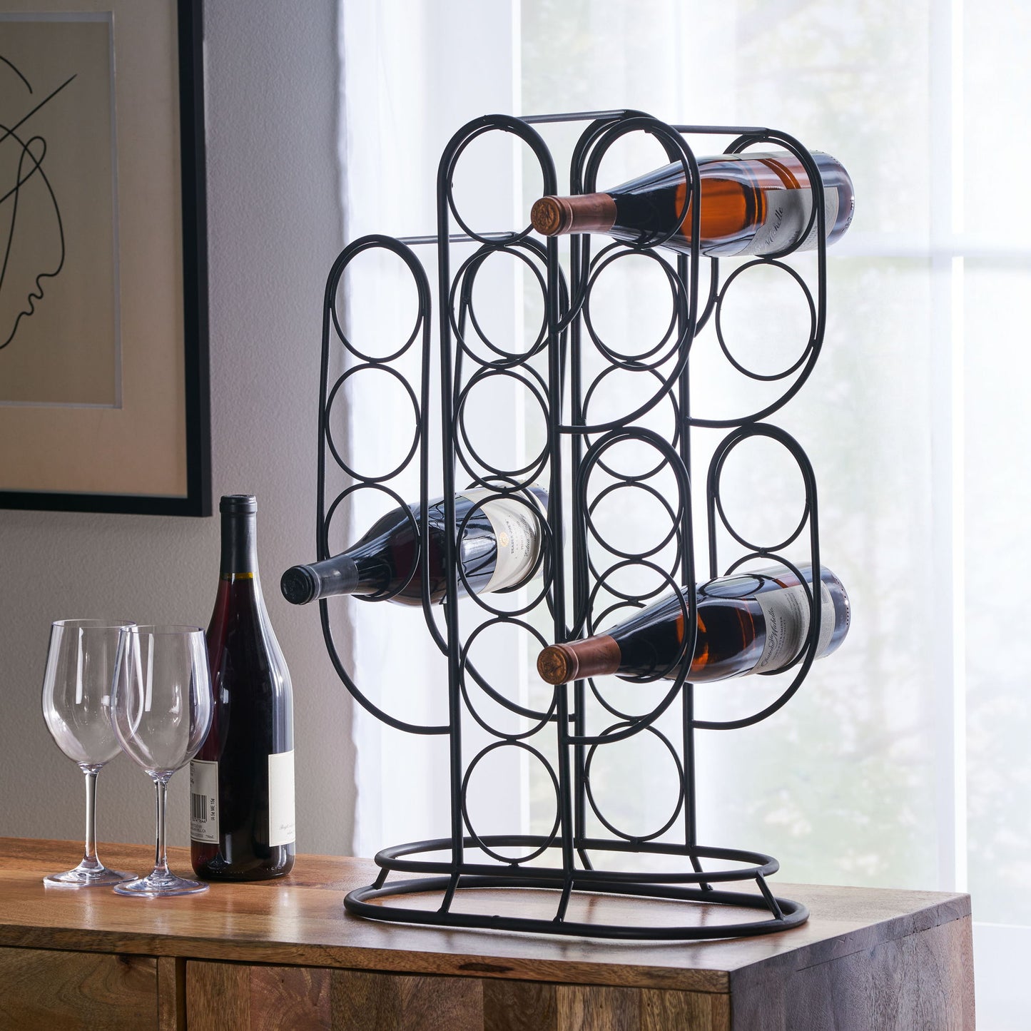 Wine Rack - Black Home Essentials