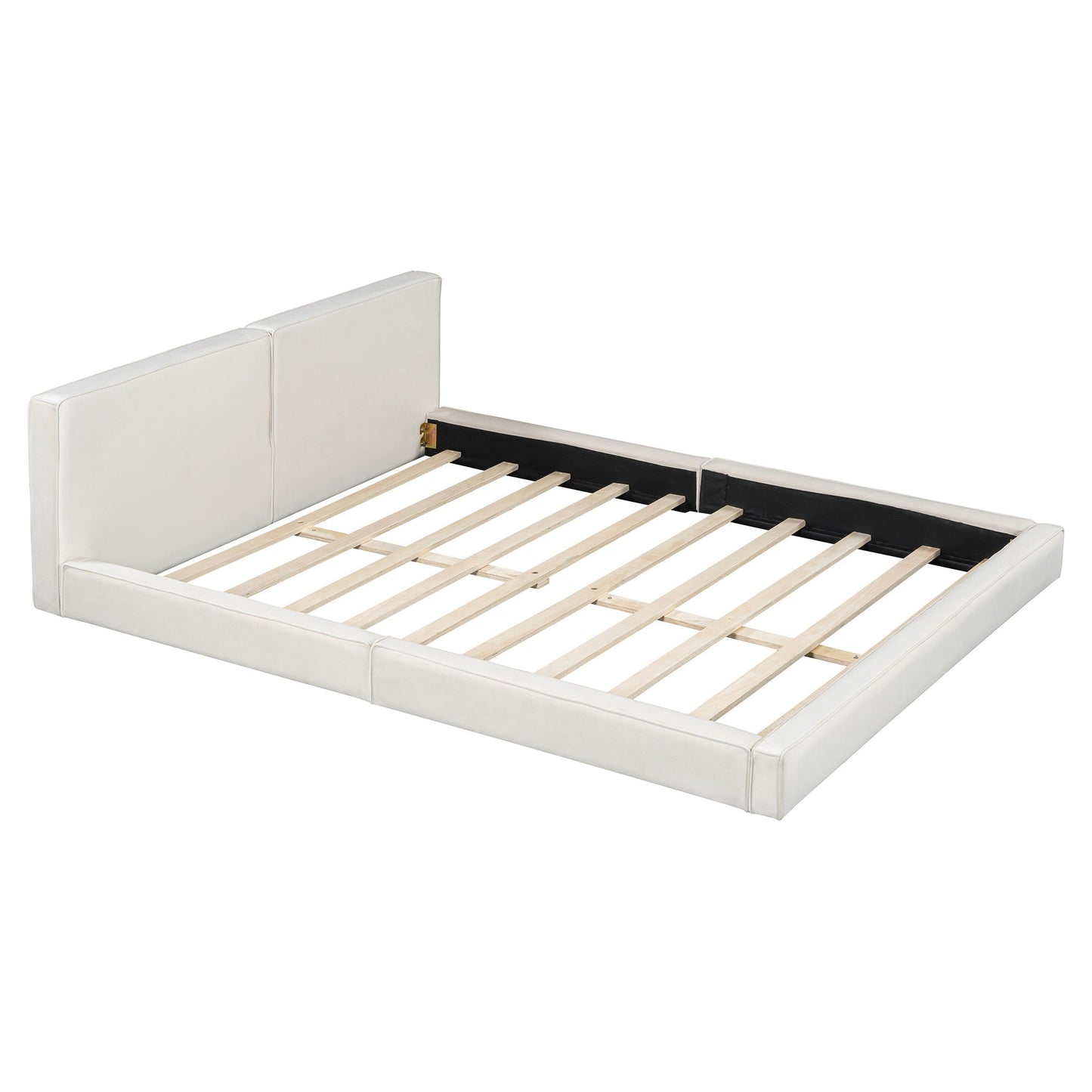 Upholstered Platform Bed, Grounded Bed With Solid Frame Halcyon Home