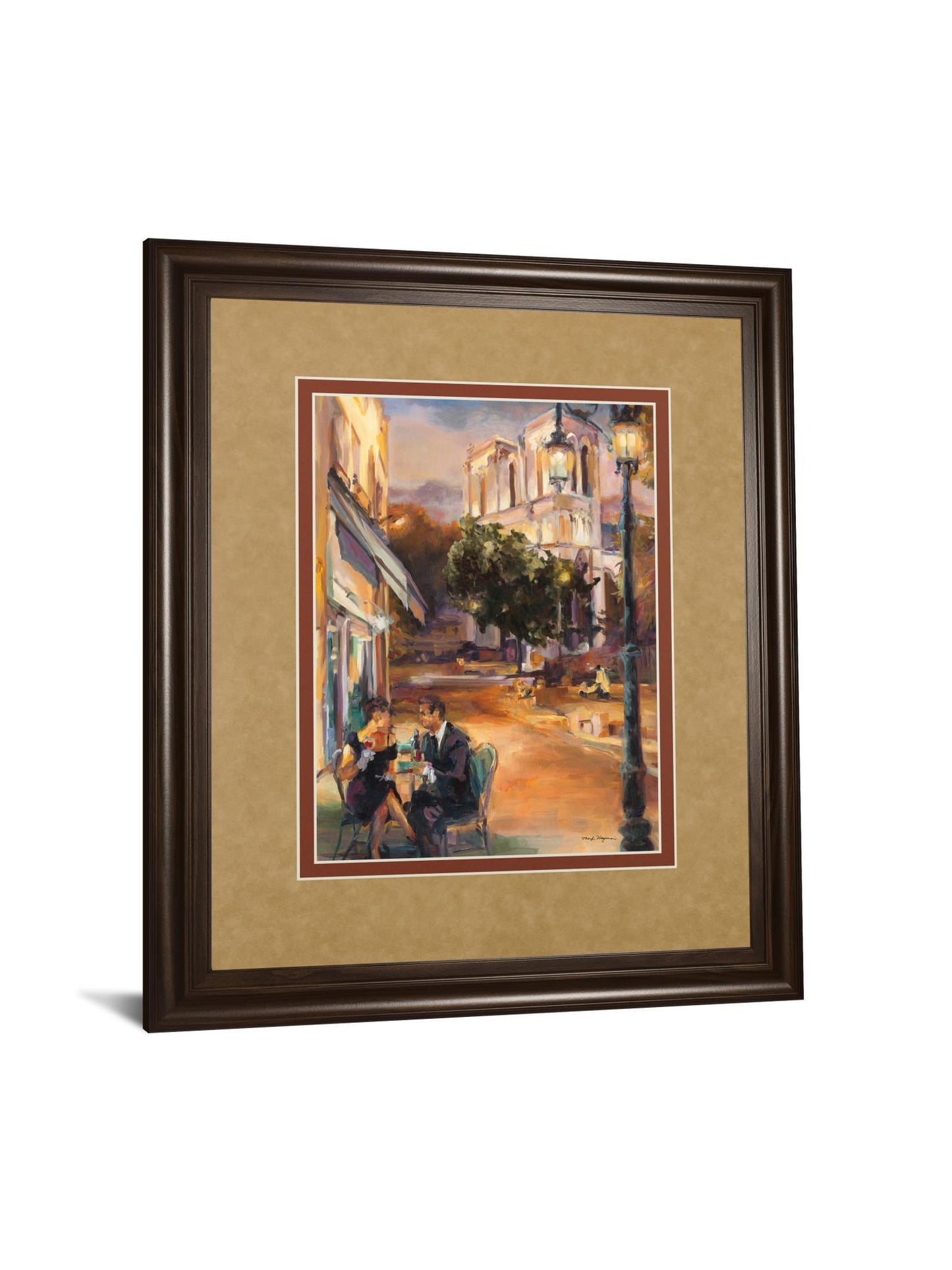 Twilight Time In Paris By Marilyn Hageman - Framed Print Wall Art - Gold Classy Art