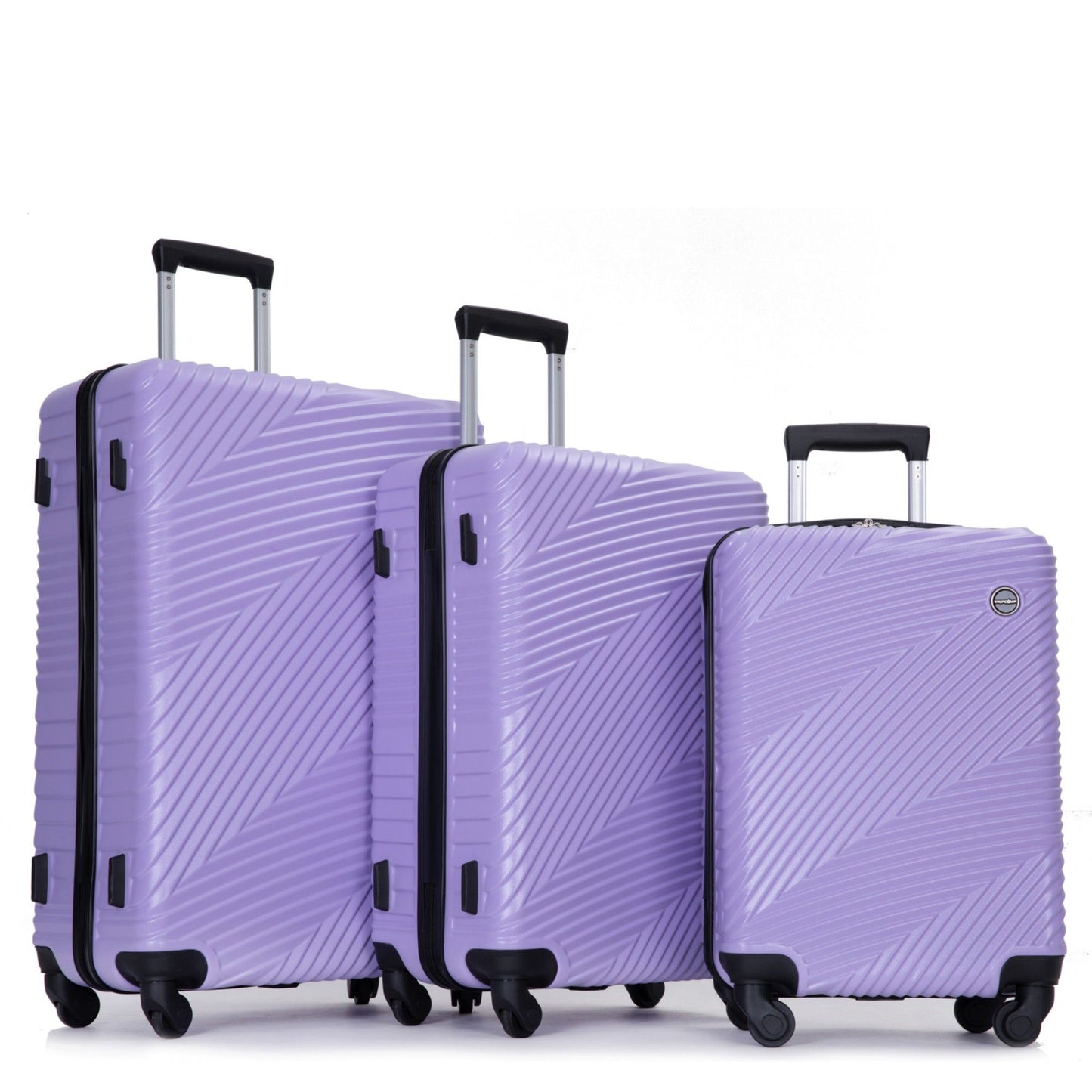 3 Piece Luggage Sets Lightweight Suitcase With Two Hooks, Spinner Wheels, Daily Nest