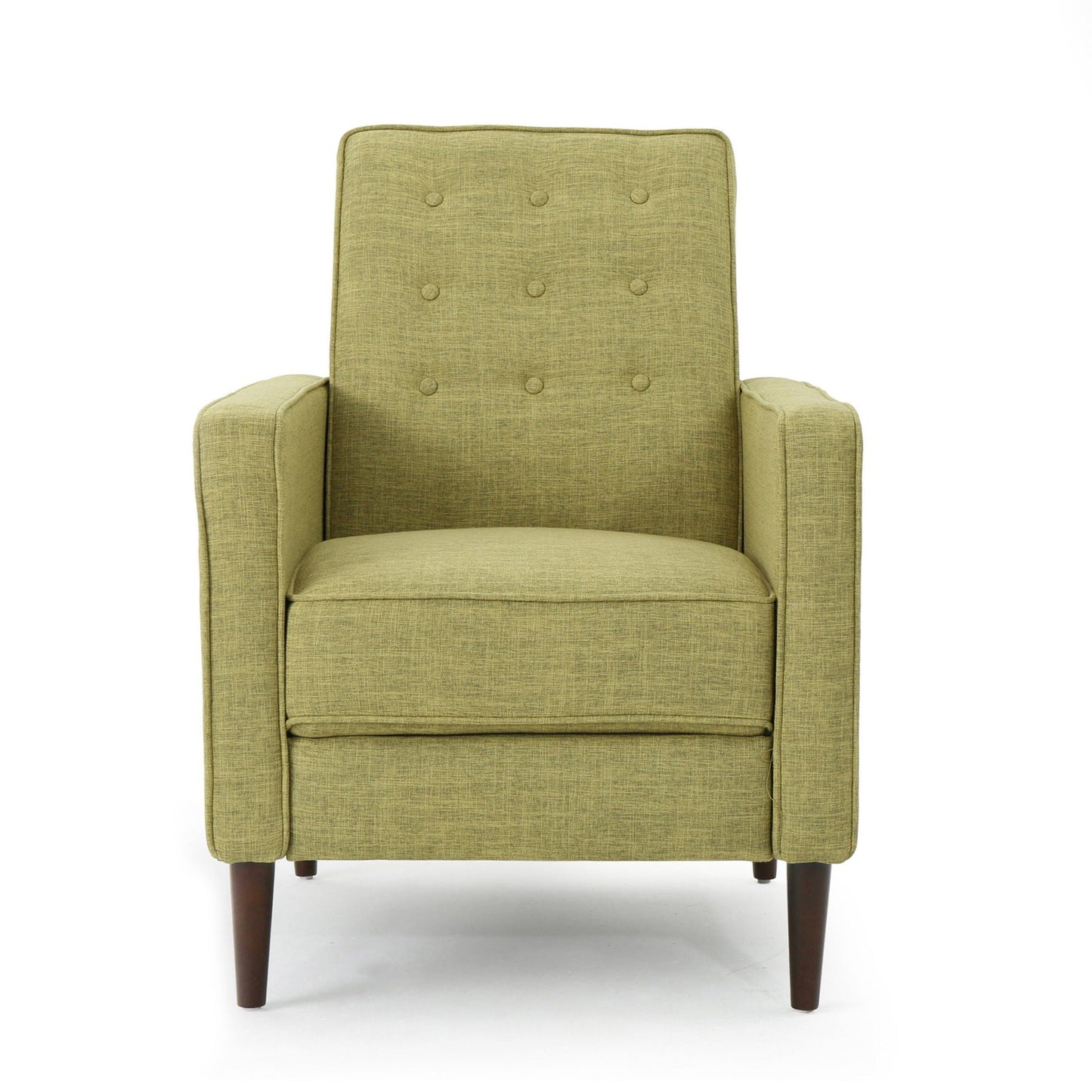 Mid-Century Modern Recliner With Button Tufted Waffle Stitch Noble House