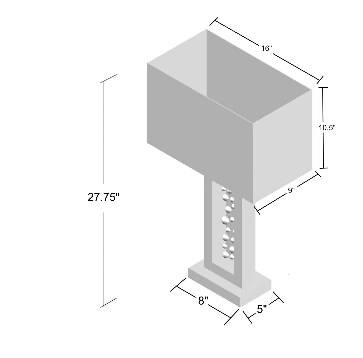 Monica - Table Lamp - Chrome Crown Mark