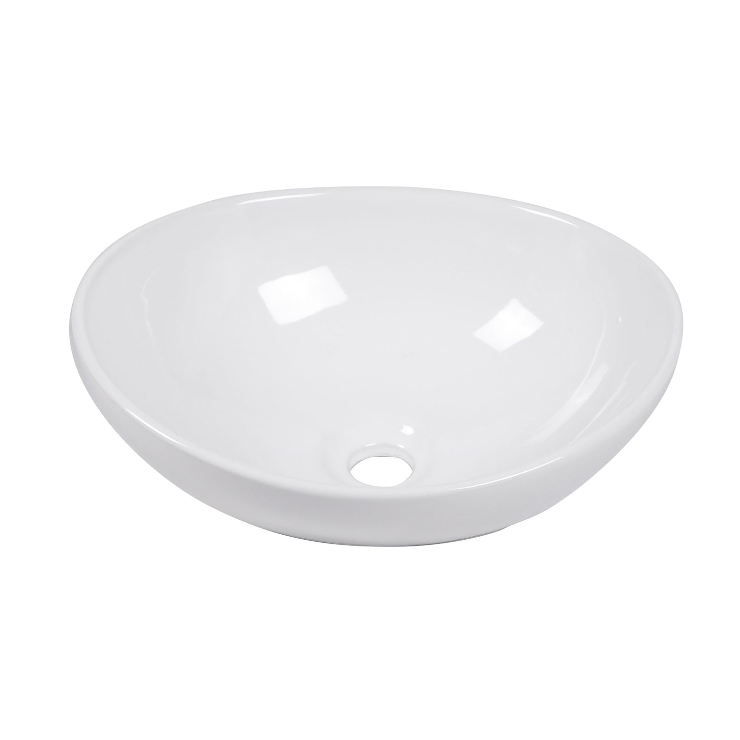 Oval Vessel Bathroom Sink - White Daily Nest