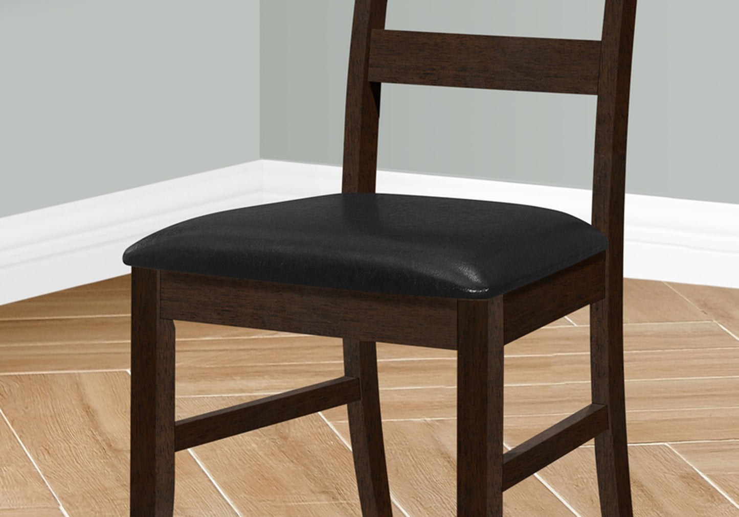 Dining Chair, Dining Room, Side, Upholstered, Transitional (Set of 2) - Black 8th Street