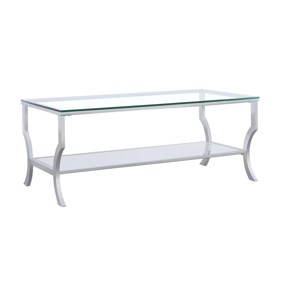 Saide - Rectangular Glass Top Table CoasterEssence