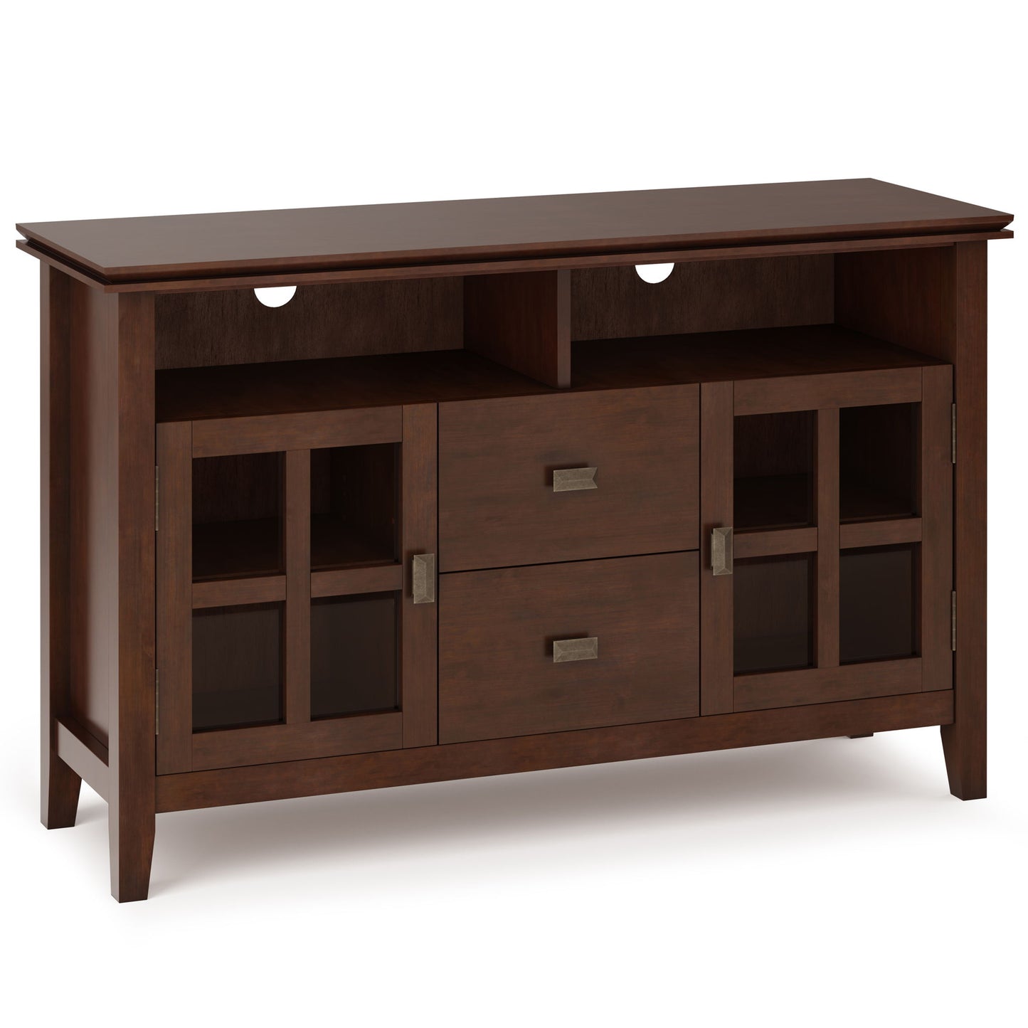 Artisan - TV Media Stand, Handcrafted - Russet Brown Simpli-Home