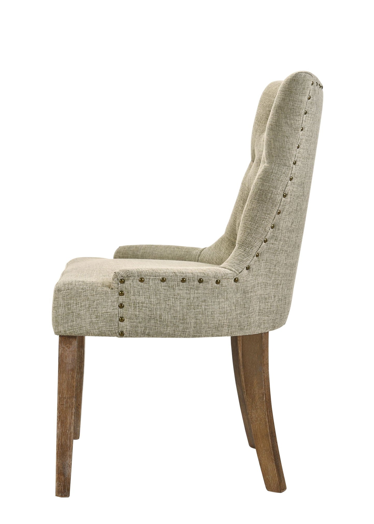 Yotam - Side Chair (Set of 2) - Beige / Oak Acme