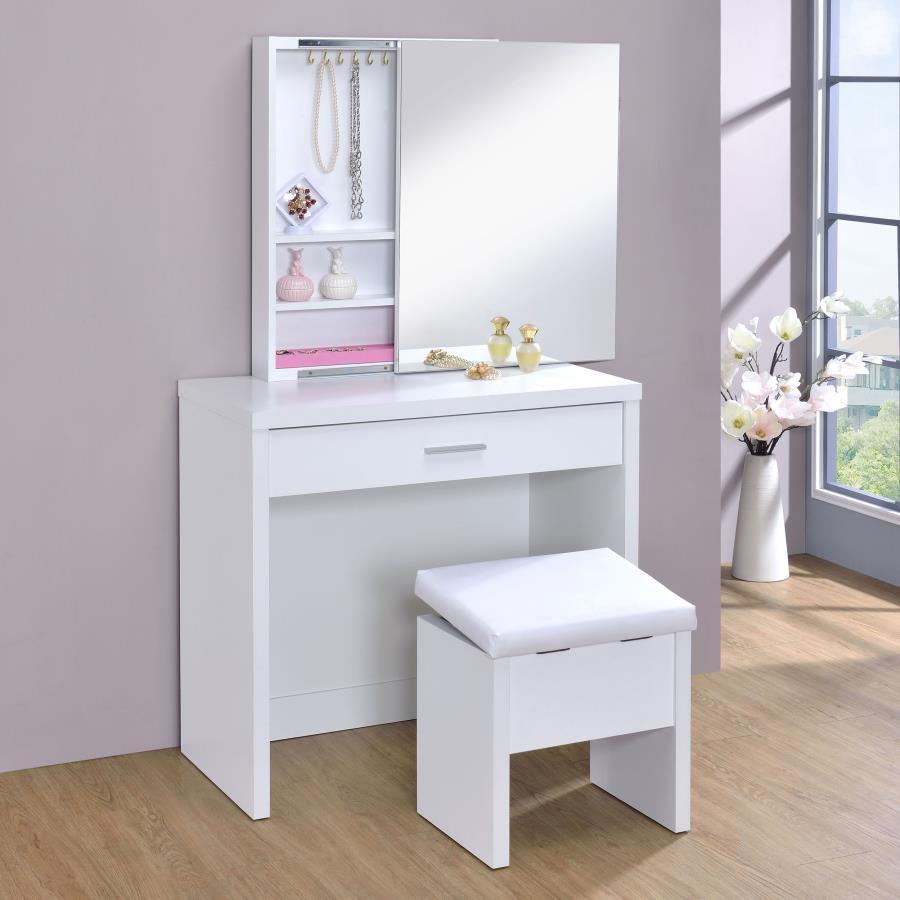 Harvey - 2-piece Vanity Set with Lift-Top Stool CoasterEssence