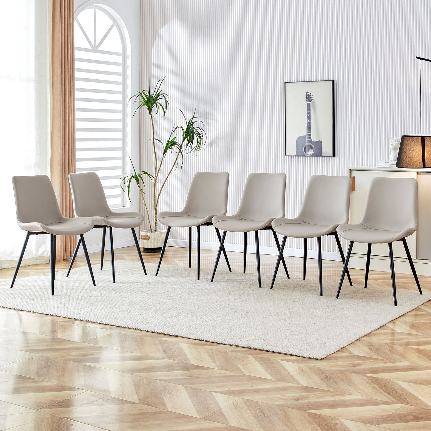 Modern Medieval Style Restaurant Cushioned Chairs With Suede Backrests Home Essentials