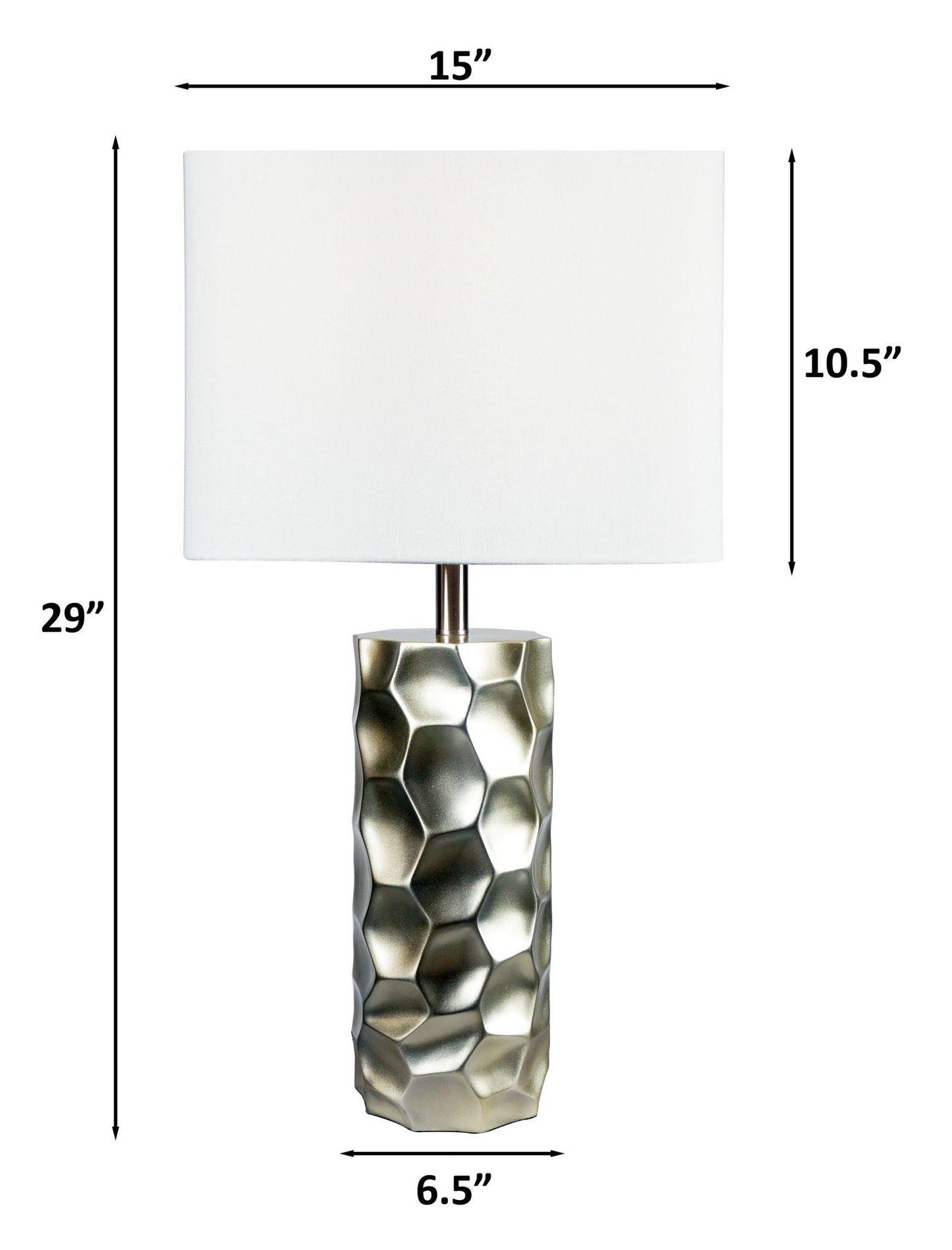Table Lamp - Metallic And White Crown Mark