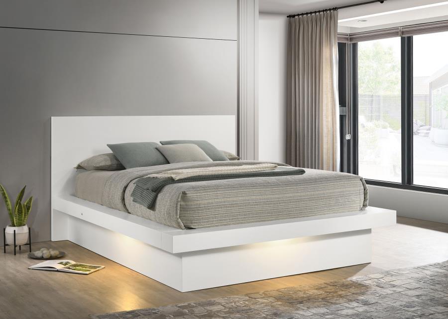 Jessica - Wood LED Panel Bed CoasterEssence