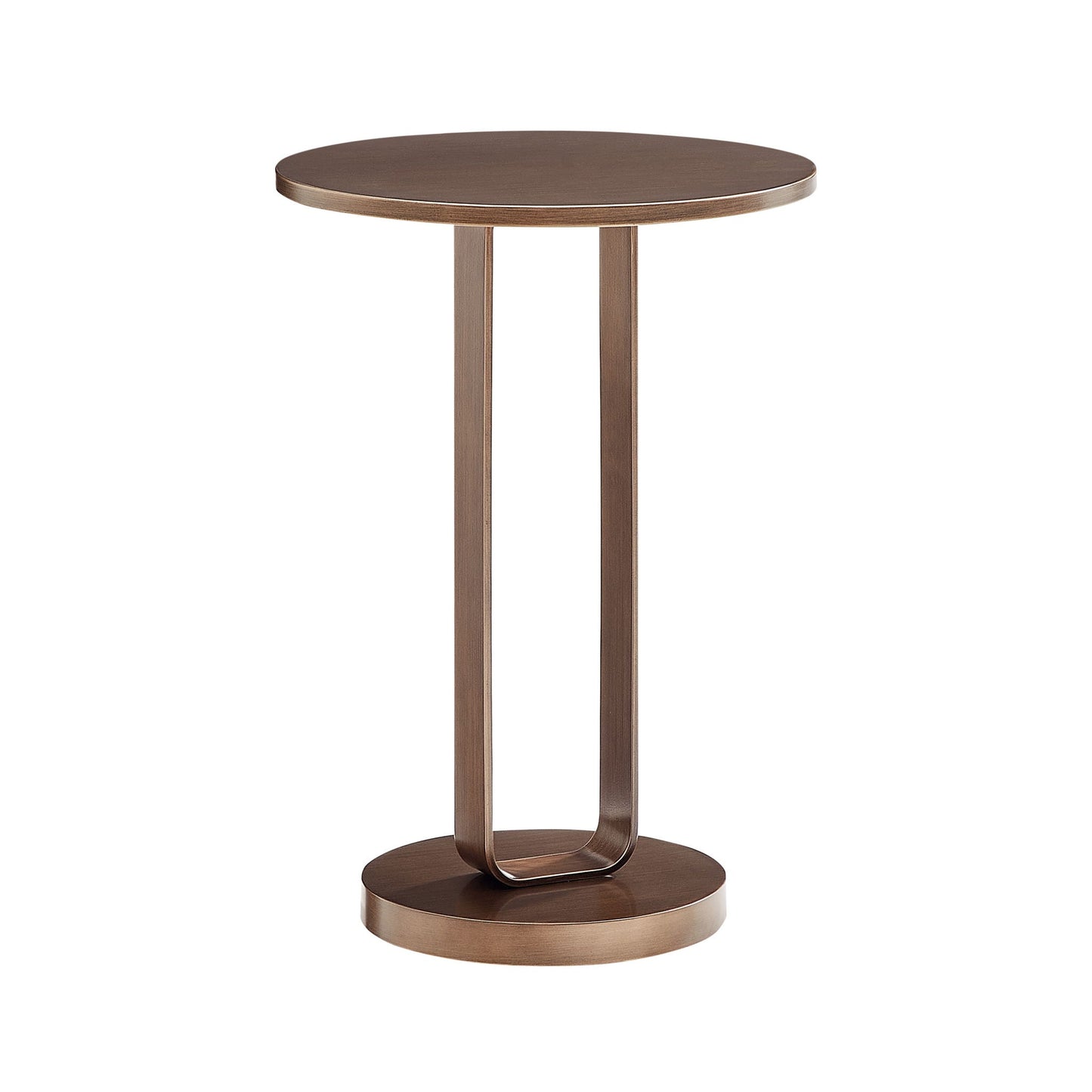 Tareel - Round Accent Table With Open Oval Pedestal - Antique Bronze Home Essentials