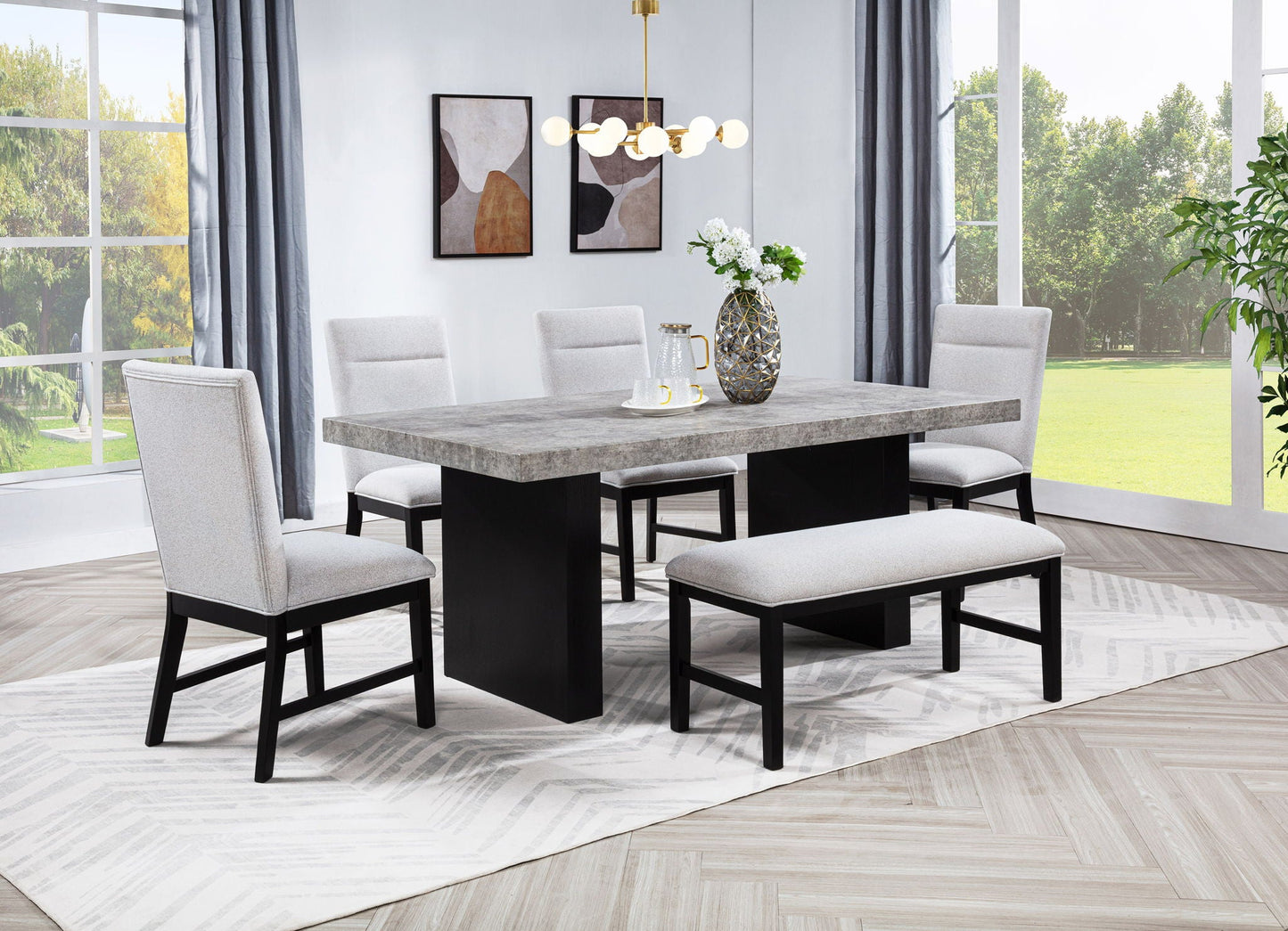 Sebastian - Side Chair (Set of 2) - Black / Gray Crown Mark
