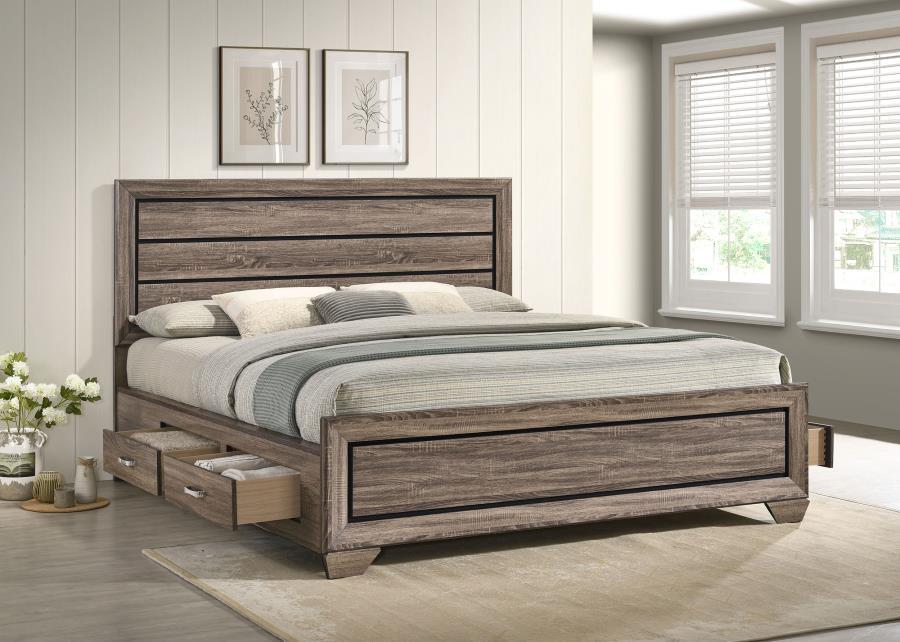 Kauffman - Wood Storage Panel Bed CoasterEveryday
