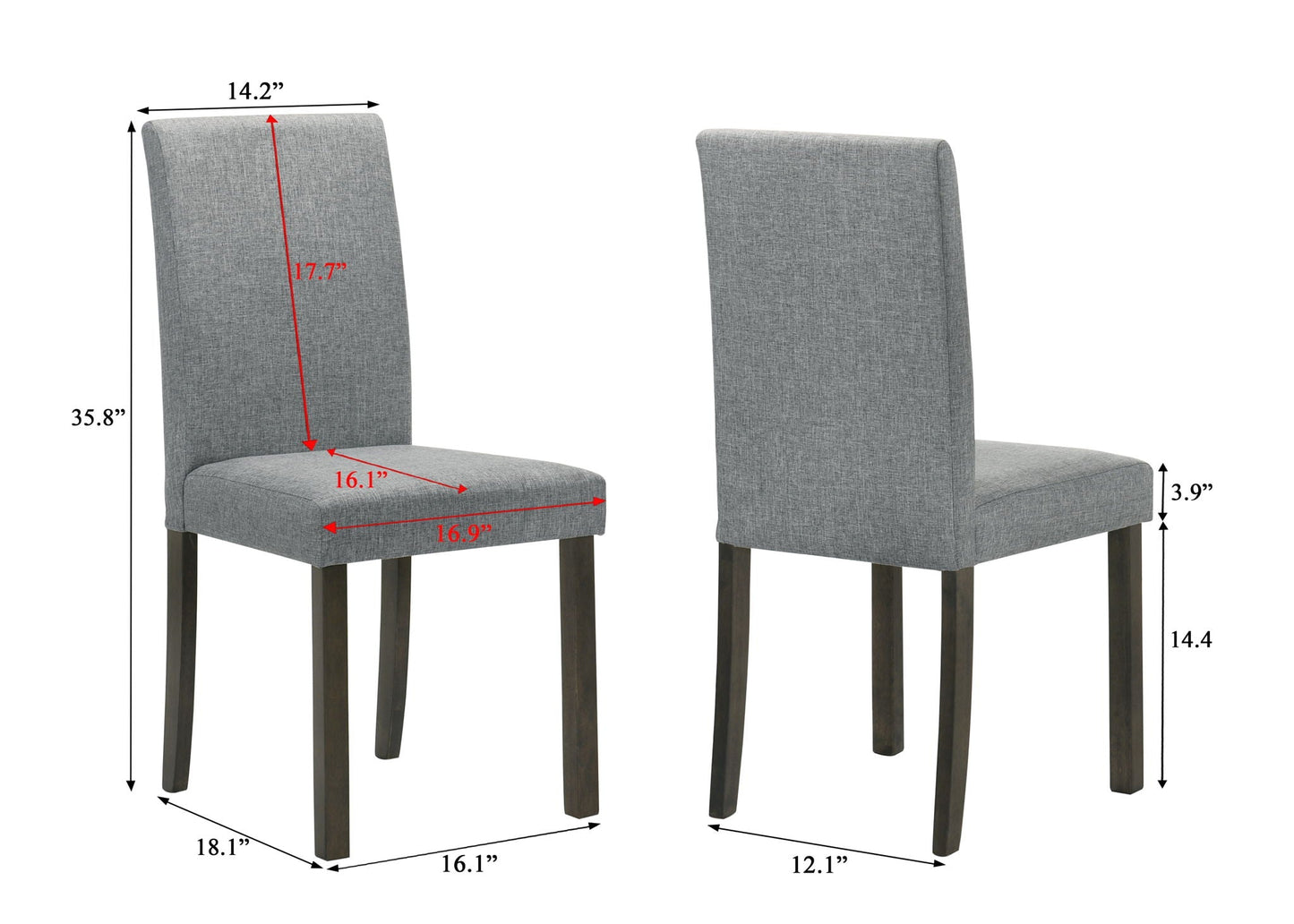 Melshire - Side Chair (Set of 2) - Gray Crown Mark