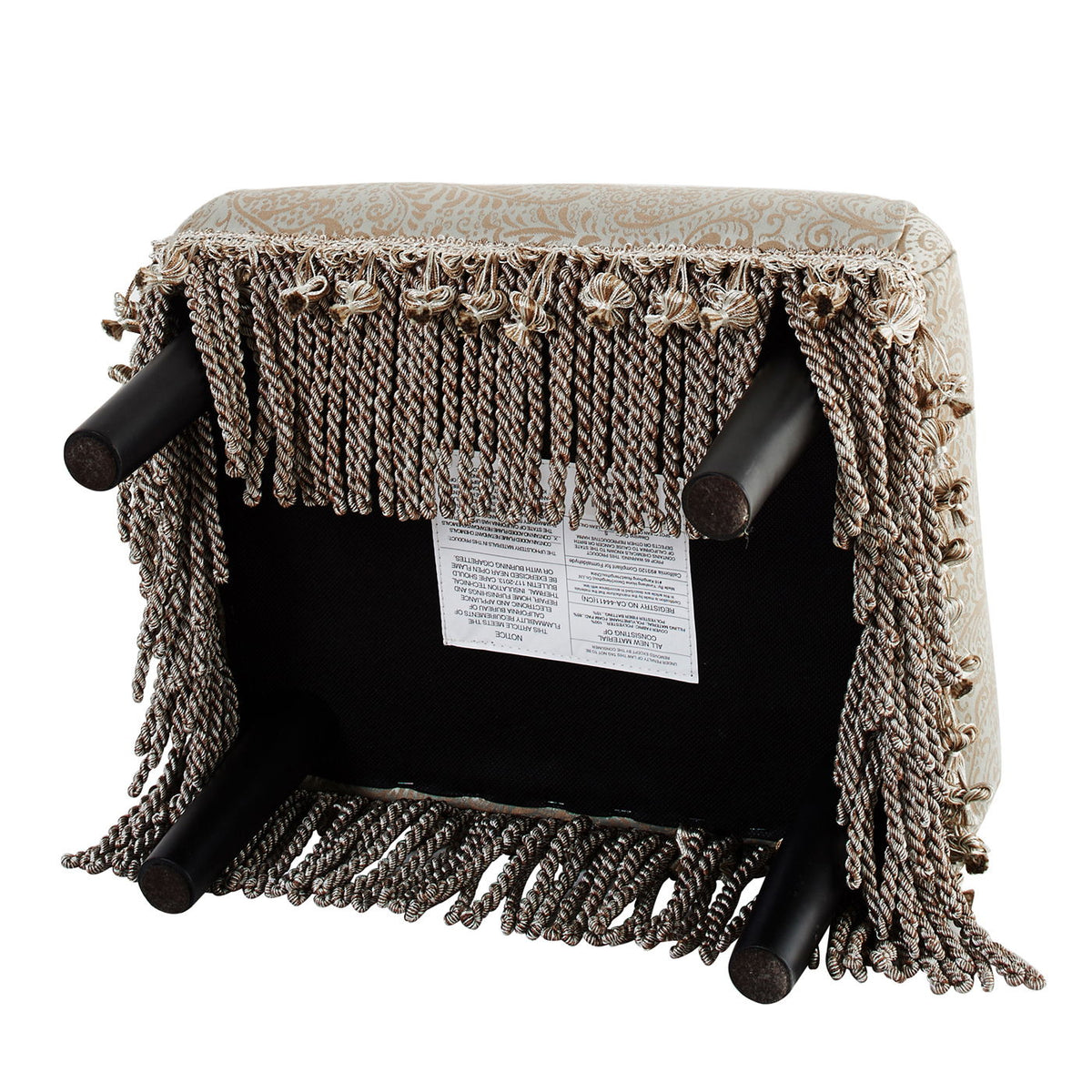 Fiona - Accent Footstool Ottoman - Beige Jennifer Taylor Home